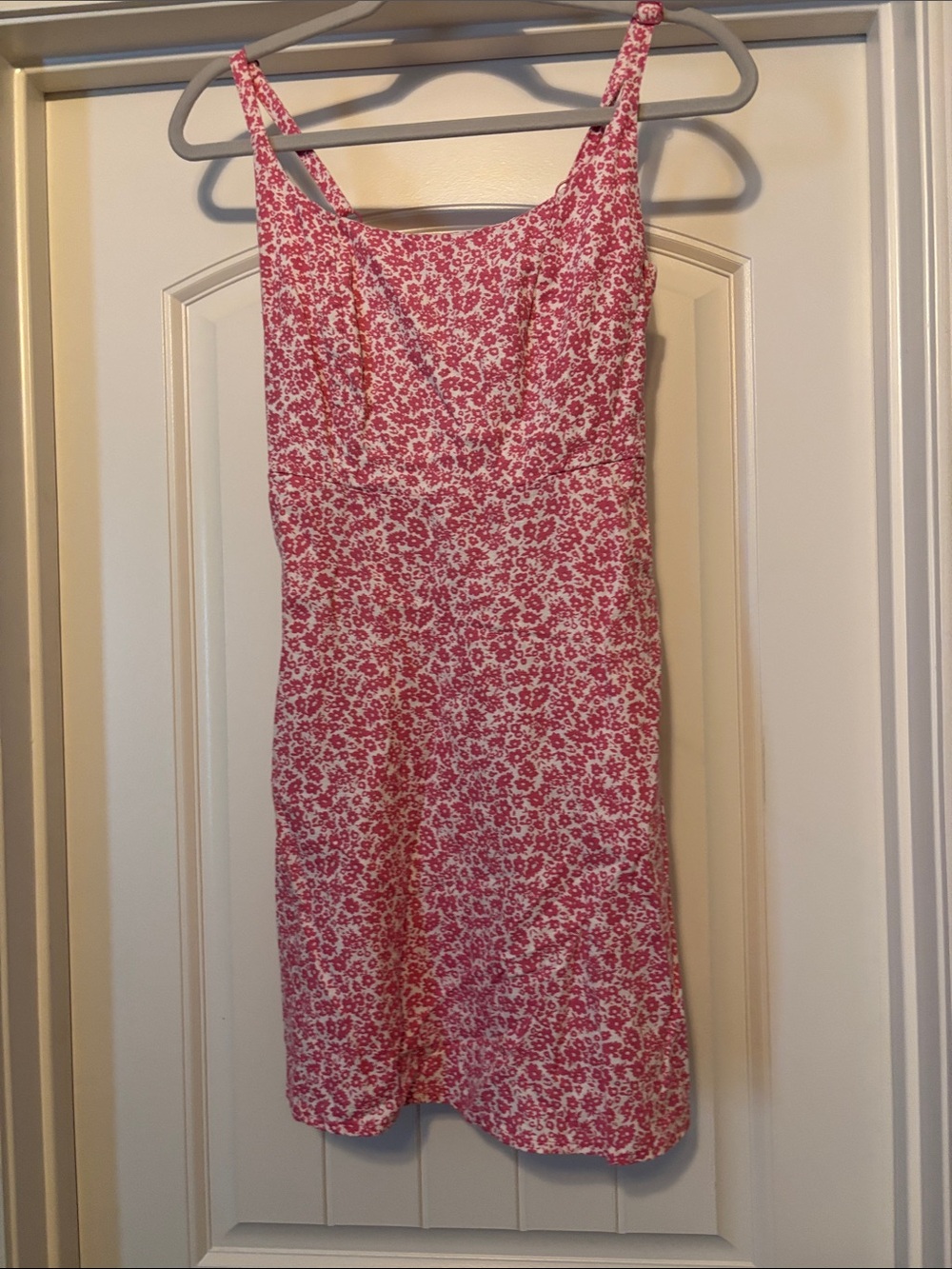 Old Navy Pink Floral Mini Dress with Slim Straps
